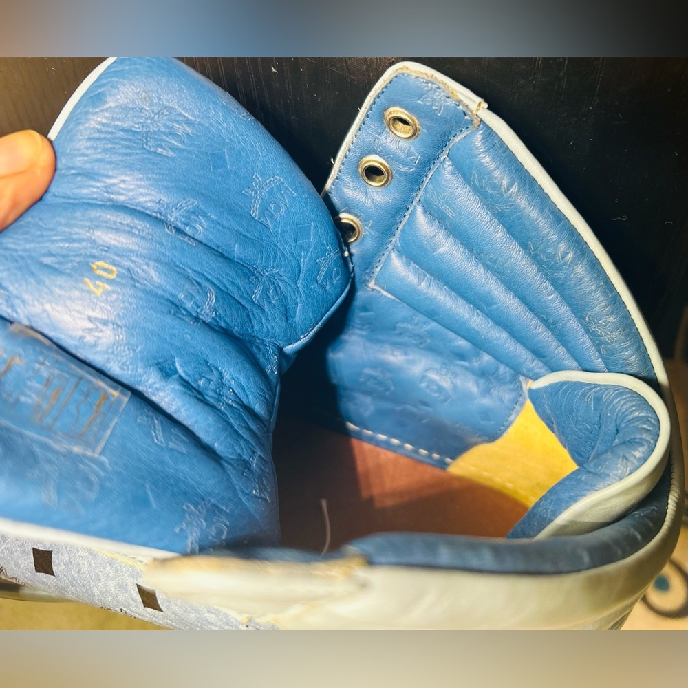 MCM visetos blue Leather high top Iconic sneakers | GC | No Box - Picture 15 of 15